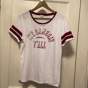 Crown & Ivy White and Red Varsity Jersey Top